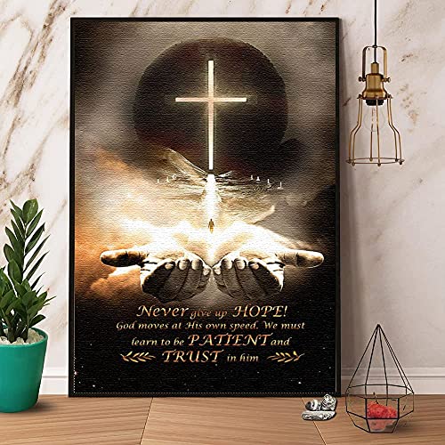 Holzpuzzle Jesus Never Give Up Hope God Moves at His Own Speed Christian Puzzle for Adults Kids Toys Gift Party Challenging Entertainment Props 1000 Piece Holzpuzzle Jesus Never Give Up Hope God Moves at His Own Speed Christian Puzzle for Adults Kids Toys Gift Party Challenging Entertainment Props 1000 Piece von RVLPZM