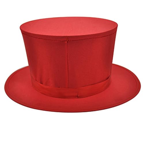 [RWAJZAX] Zaubererhut für den Frühling, faltbar, für Damen, flacher Top, Cosplay, Jazz-Kostüm, Bühnenleistung, Kopfschmuck, Hut von RWAJZAX