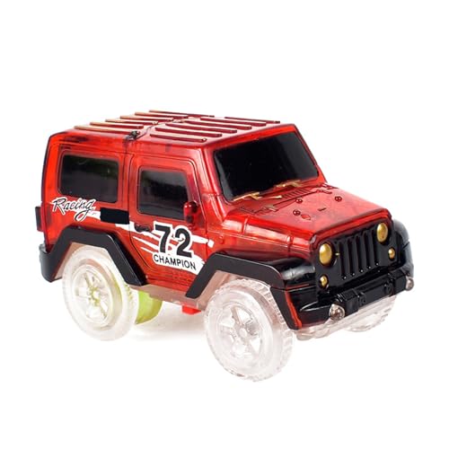 Truck Toys Ersatzfahrzeug, Spielset, mit LED-Licht, Blitzmodell, Rennwagen, batteriebetrieben, stoßfest, Boy F von RWAJZAX