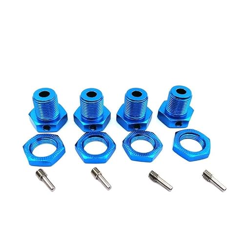 17-mm-Rad-Sechskant-Nabenadapter aus Metall 5353 for Traxxas E-Revo E-Maxx T-Maxx Revo 3.3 Slayer Pro 4x4 Summit XO-1 RC-Auto-Upgrade-Teile(Blauw) von RWEQUTES