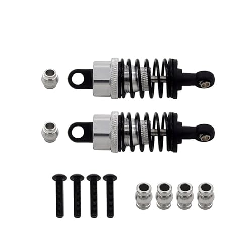 1Set Teile Zubehör Passend for Tamiya TT01 TT02 Metall Hydraulische Stoßdämpfer Stoßdämpfer CNC Fernbedienung Auto 55Mm(Silver) von RWEQUTES