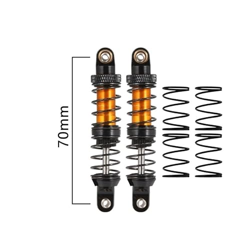 2/4 Stück Metall 70/80/90/100/110/120 mm Stoßdämpfer Öldämpfer for 1/10 RC Crawler Auto Axial SCX10 90046 RBX10 Traxxas TRX4 D90(2pcs 70mm) von RWEQUTES