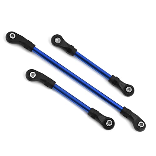 3 stücke Metall Lenkung Link 117mm Drag Link 60mm Panhard link 63mm 8146 for Traxxas TRX4 TRX-4 1/10 RC Crawler Auto Upgrade Teile(Blauw) von RWEQUTES