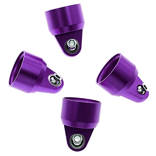 4 Stück Metall-Stoßdämpfer-Kappenabdeckung for TRAXXAS 1/5 X-MAXX 6S 8S RC-Auto-Upgrade-Teile-Zubehör(Purple) von RWEQUTES