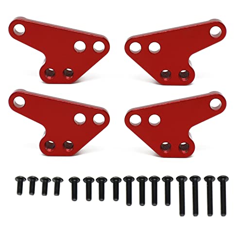 4 Stück Metall-Stoßdämpfer-Unterhalterung vorne und hinten for 1/10 Traxxas MAXX WideMaxx Upgrade-Teile-Zubehör(Rood) von RWEQUTES