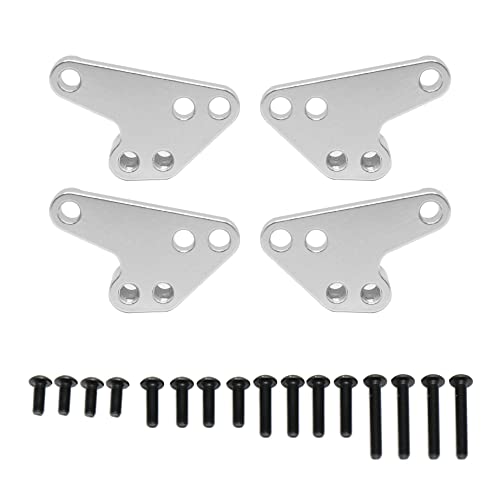 4 Stück Metall-Stoßdämpfer-Unterhalterung vorne und hinten for 1/10 Traxxas MAXX WideMaxx Upgrade-Teile-Zubehör(Silver) von RWEQUTES