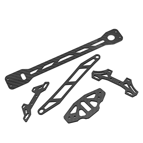 5 stücke Carbon Fiber Shock Tower Batterie Platte Zweite Boden Bord Stoßstange Platte for Tamiya TT02 TT-02 1/10 RC Auto Upgrade Teile von RWEQUTES