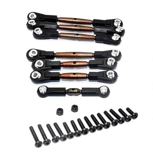 7Pcs Stahl Lenkung Link Gestänge Servo Stange Set for Tamiya TT-02B TT02B 1/10 RC Auto Upgrade Teile Zubehör von RWEQUTES