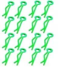 Für ferngesteuerte Karosserieschalen-Clips, Dornschließe, 1/10, 1/12, 1/16, für Traxxas Hsp, Redcat Rc4wd, Tamiya Axial scx10, D90, Hpi, RC-Autoteile, Zubehör (Grün, 16 Stück) von RWEQUTES