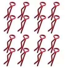 Für ferngesteuerte Karosserieschalen-Clips, Dornschließe, 1/10, 1/12, 1/16, für Traxxas Hsp, Redcat Rc4wd, Tamiya Axial scx10, D90, Hpi, RC-Autoteile, Zubehör (rot, 16 Stück) von RWEQUTES