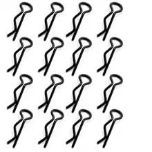 Für ferngesteuerte Karosserieschalen-Clips, Dornschließe, 1/10, 1/12, 1/16, für Traxxas Hsp, Redcat Rc4wd, Tamiya Axial scx10, D90, Hpi, RC-Autoteile, Zubehör (schwarz, 16 Stück) von RWEQUTES