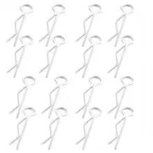 Für ferngesteuerte Karosserieschalen-Clips, Dornschließe, 1/10, 1/12, 1/16, für Traxxas Hsp, Redcat Rc4wd, Tamiya Axial scx10, D90, Hpi, RC-Autoteile, Zubehör (silberfarben, 16 Stück) von RWEQUTES