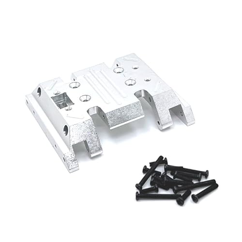 Kompatibel mit MN 1/12 MN128 MN86 G500 RC Autoteile Metall Upgrade Getriebe Grundplatte Ersatzteile(Silvery) von RWEQUTES