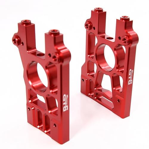 Kompatibel mit der linken und rechten Mitteldiff-Differentialstrebenhalterung aus Aluminium for 1/5 RC-Auto L-osi 5ive t Upgrade-Teil(Left Right Red) von RWEQUTES