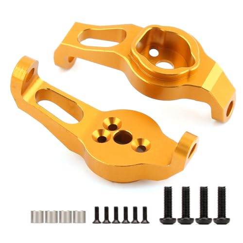 Metall Front Portal Drive Caster Blöcke C Hub Carrier 8232 for TRAXXAS TRX4 TRX6 1/10 RC Auto Upgrade Teile(Yellow) von RWEQUTES