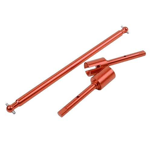Metall-Mittelwellengelenk-Antriebswellen-Upgrade-Teile for 1/10 Tamiya TT02 TT02B 1:10 RC Crawler Car(Rood) von RWEQUTES