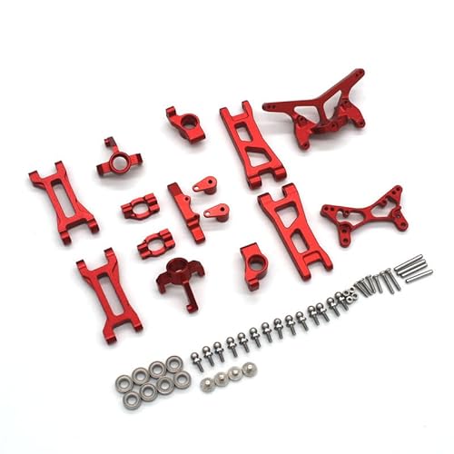 RWEQUTES 1/24 Micro-B 2WD Buggy RTR LOS00007 Metallzubehör Schwinge C-Sitz Lenkbecher Hinterrad Sitzteile 7-teiliges Set(Rood) von RWEQUTES