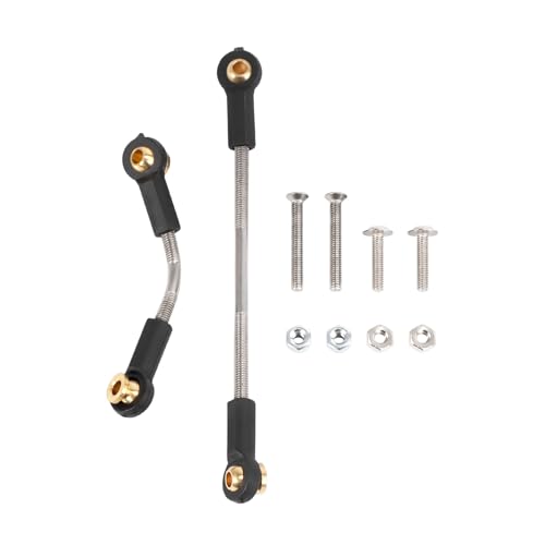 RWEQUTES 1 Set RC Auto Lenkung Zugstange Upgrade Teil Metall RC Lenkstange Langlebig for WPL B1 B14 B24 B24 c14 C2 von RWEQUTES