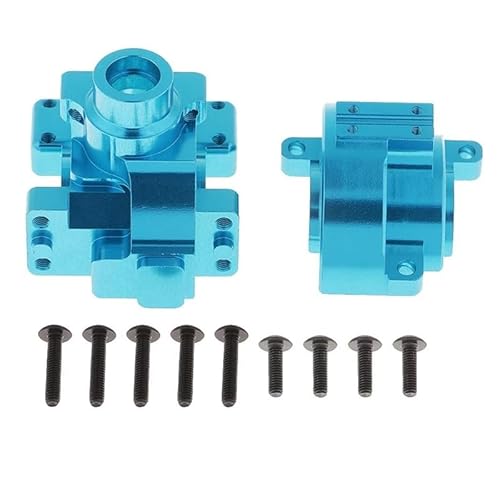 RWEQUTES 102075(02051) Metall Vorne Hinten Getriebe Shell for HSP 94123 94106 94107 94170 94118 94108 94111 RC Auto Upgrade Teile(Blauw) von RWEQUTES