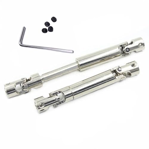 RWEQUTES 1PC High Hardness Telescopic Universal Transmission Shaft Cardan Shaft Iron Driving Shaft for RC 1/10 Models SCX10 AXIAL Crawler(75-105mm 3-3) von RWEQUTES