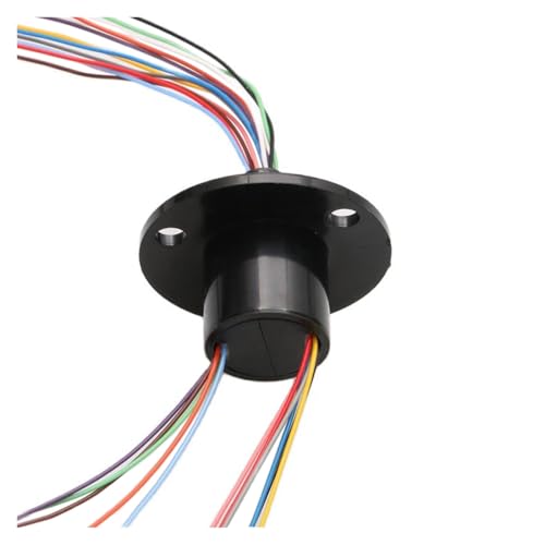 RWEQUTES 1PCS Mini Flansch Schleifring Dia.22mm 2A 2/4/6/8/12/18/24CH Kanäle Drähte Leitfähigen Ring Pinsel Schleifring Rotierenden Elektrische Joint(Dia 22mm 12CH 2A) von RWEQUTES