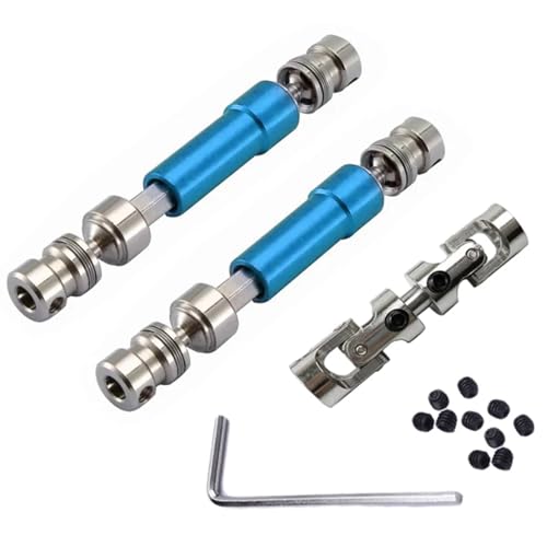 RWEQUTES 3 stücke Metall Antriebswelle CVD Antriebswelle for MN128 MN86 MN86S MN86K MN86KS MN G500 1/12 RC Auto Upgrade Teile Zubehör(Blauw) von RWEQUTES
