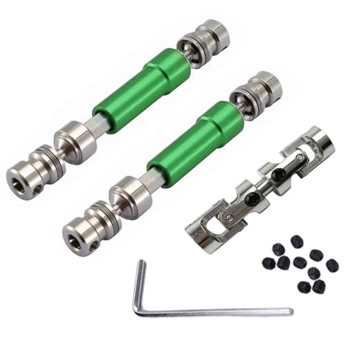 RWEQUTES 3 stücke Metall Antriebswelle CVD Antriebswelle for MN128 MN86 MN86S MN86K MN86KS MN G500 1/12 RC Auto Upgrade Teile Zubehör(Green) von RWEQUTES