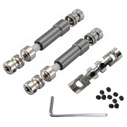RWEQUTES 3 stücke Metall Antriebswelle CVD Antriebswelle for MN128 MN86 MN86S MN86K MN86KS MN G500 1/12 RC Auto Upgrade Teile Zubehör(Titanium) von RWEQUTES