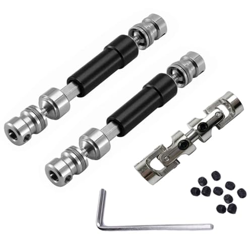 RWEQUTES 3 stücke Metall Antriebswelle CVD Antriebswelle for MN128 MN86 MN86S MN86K MN86KS MN G500 1/12 RC Auto Upgrade Teile Zubehör(Zwart) von RWEQUTES