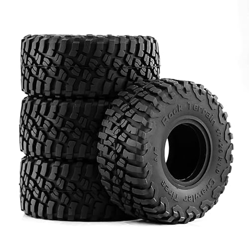 RWEQUTES 4 Stück 57 mm 1,0 Zoll Weichgummi-Radreifen Schlammreifen for 1/18 1/24 RC Crawler Car Axial SCX24 Bronco AX24 TRX4M FMS FCX24 Enduro24 RWEQUTES 4 Stück 57 mm 1,0 Zoll Weichgummi-Radreifen Schlammreifen for 1/18 1/24 RC Crawler Car Axial SCX24 Bronco AX24 TRX4M FMS FCX24 Enduro24 von RWEQUTES