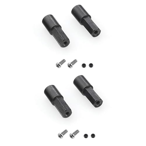 RWEQUTES 4 Stück Metall-Hinterachswelle for WPL D12 C14 C24 C34 B14 B24 C16 B36 MN D90 MN99S RC Auto Upgrade Teile Zubehör von RWEQUTES