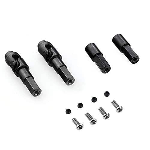 RWEQUTES 4 Stück Metall Vorderachse Antriebswelle Hinterachse Welle for WPL C14 C24 C34 B14 B24 B36 MN D90 MN99S RC Auto Upgrade Teile von RWEQUTES