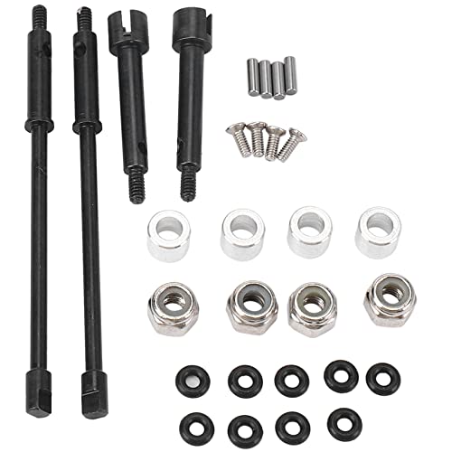 RWEQUTES 4 mm verbreiterte Stahl-Antriebsstummel, CVD-Gelenk-Antriebswellen-Upgrade-Teile for 1/24 RC Crawler Axial SCX24 90081 von RWEQUTES