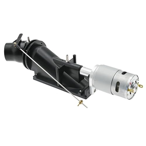 RWEQUTES 40 mm Wasserstrahlstrahlruder, Power-Sprühpumpe, 3-Blatt-Propellerkupplung mit 775-Motor for RC-Jetboot(Zwart) von RWEQUTES