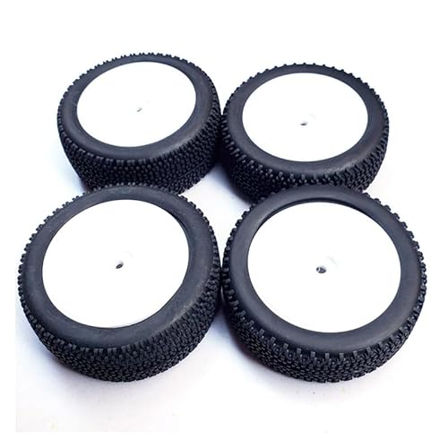 RWEQUTES 4Pcs 73Mm Reifen Reifen Rad for Wltoys 144001 124018 124019 LC Racing 1/12 1/14 RC Auto Upgrade Teile zubehör von RWEQUTES