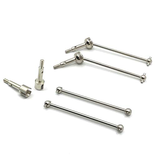 RWEQUTES 4Pcs Metall Vorne und Hinten CVD Antriebswelle for WLtoys 144001 124018 124019 RC Auto Upgrade Teile Zubehör von RWEQUTES