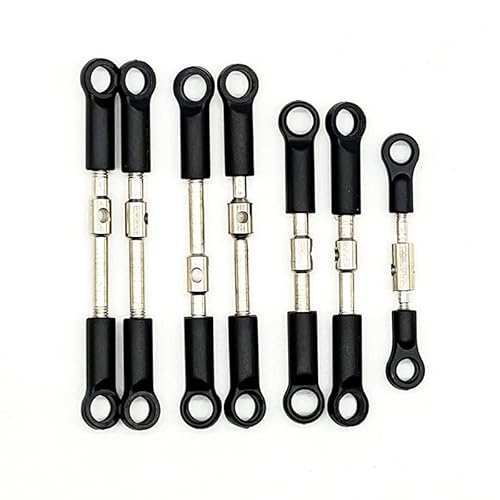 RWEQUTES 7Pcs Vorne Hinten Spurstange Gestänge Servo Link Rod Set for Wltoys 144001 144010 124016 124017 124019 RC Auto ersatzteile von RWEQUTES