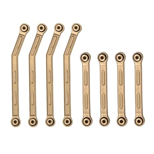 RWEQUTES 8Pcs Messing Hohe Clearance Chassis Link Set Link Gestänge for Axial AX24 1/24 RC Crawler Auto Upgrade Teile von RWEQUTES