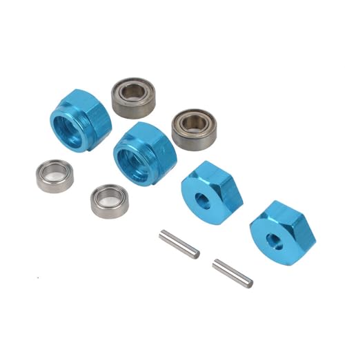 RWEQUTES Aluminium Räder Felgen Hub 12mm HEX Adapter for Tam-iya DT-02 DF02 2WD Chassis 1/10 Buggy Auto von RWEQUTES