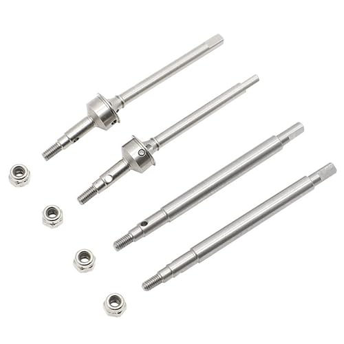 RWEQUTES Antriebswelle aus Edelstahl vorne und hinten, CVD-Antriebswelle für Traxxas TRX4M 1/18 RC Crawler Car Upgrade Parts von RWEQUTES