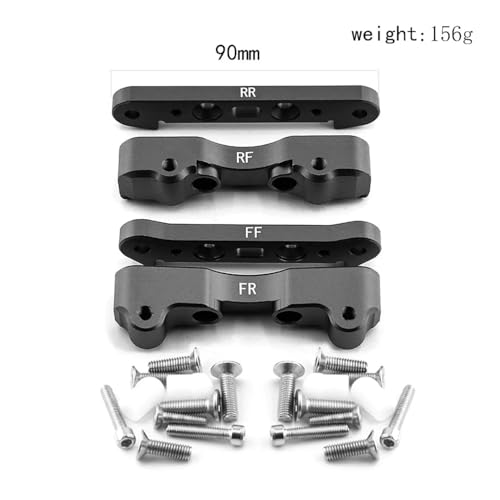 RWEQUTES Code for die vordere und hintere untere Aufhängungshalterung aus Metall for den unteren Armcode for Arrma 1/5 KRATON Outcast 8S RC Car Upgrade Parts Zubehör(Front Blue) von RWEQUTES