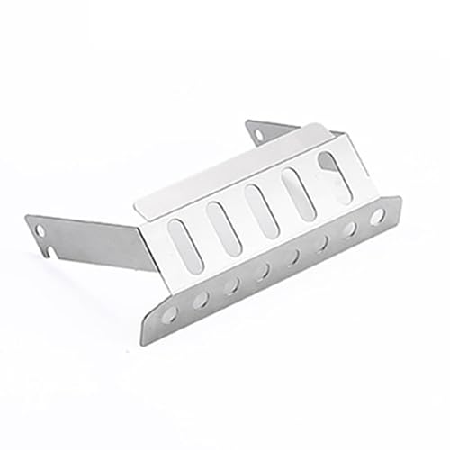 RWEQUTES Edelstahl-Chassispanzerung vorne Schutzplatte for MN D90 D99 MN99S 1/12 RC Car Upgrade-Teile von RWEQUTES