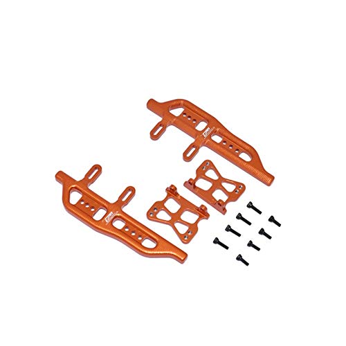 RWEQUTES For Axial SCX24 90081 1/24 RC Crawler Car Upgrade Parts Metal Metal Side Pedal Sliders Accessories(Orange) von RWEQUTES