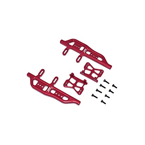 RWEQUTES Für Axial SCX24 90081 1/24 RC Crawler Auto Upgrade-Teile Metall Metall Seitenpedalschieber Zubehör (Rot) von RWEQUTES