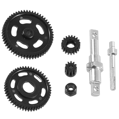 RWEQUTES Getriebe Stahl Stirnradgetriebe Set Metall RC Zubehör Für 1/24 RC Crawler Axial SCX24 AXI90081 AXI00002 C10 AXI00001 von RWEQUTES