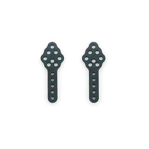 RWEQUTES Höhenverstellbare Stoßdämpferhalterung aus Metall for Axial SCX10 90046 RC4WD D90 D110 1/10 RC Crawler Car(2pcs Black) von RWEQUTES