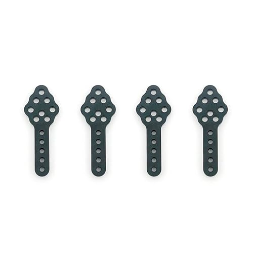 RWEQUTES Höhenverstellbare Stoßdämpferhalterung aus Metall for Axial SCX10 90046 RC4WD D90 D110 1/10 RC Crawler Car(4pcs Black) von RWEQUTES