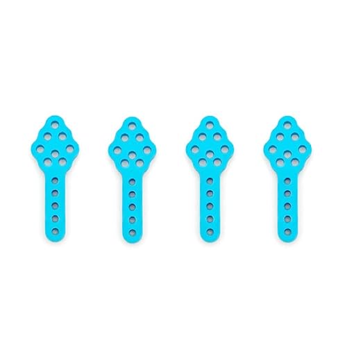 RWEQUTES Höhenverstellbare Stoßdämpferhalterung aus Metall for Axial SCX10 90046 RC4WD D90 D110 1/10 RC Crawler Car(4pcs Blue) von RWEQUTES