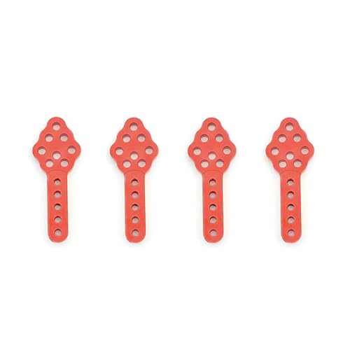 RWEQUTES Höhenverstellbare Stoßdämpferhalterung aus Metall for Axial SCX10 90046 RC4WD D90 D110 1/10 RC Crawler Car(4pcs Red) von RWEQUTES