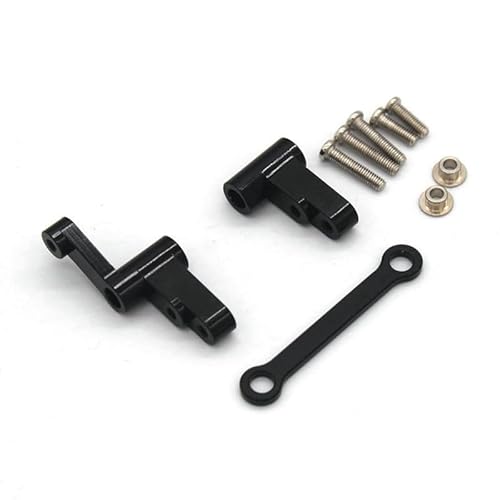 RWEQUTES Lenkungsbaugruppe aus Metall for MJX Hyper Go 14301 14302 1/14 RC Car Upgrades Teile Zubehör(Zwart) von RWEQUTES